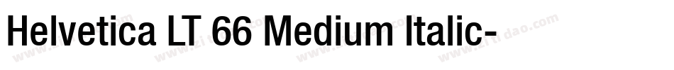 Helvetica LT 66 Medium Italic字体转换